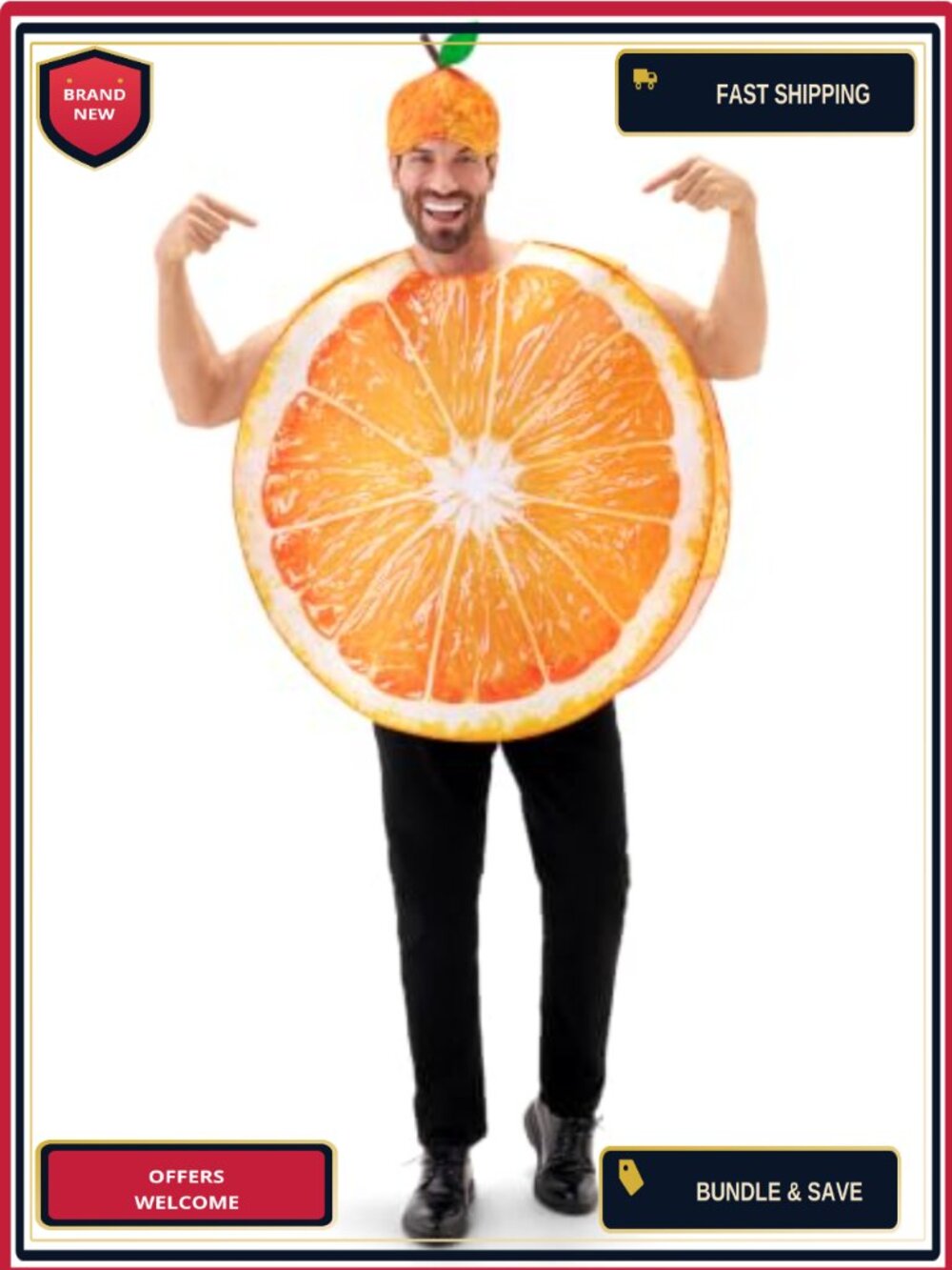 Unisex Adult Fruit Costume with Hat for Halloween Themed Parties